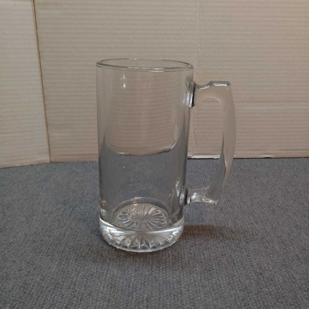 Beer Mug Glass Pilsner Stein Clear Crystal Handle Barware Beverage Glass